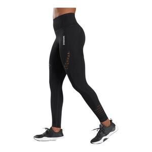 Gym Shark Energy Women's Black Seamless Leggings Eyelet Detail High Waist
